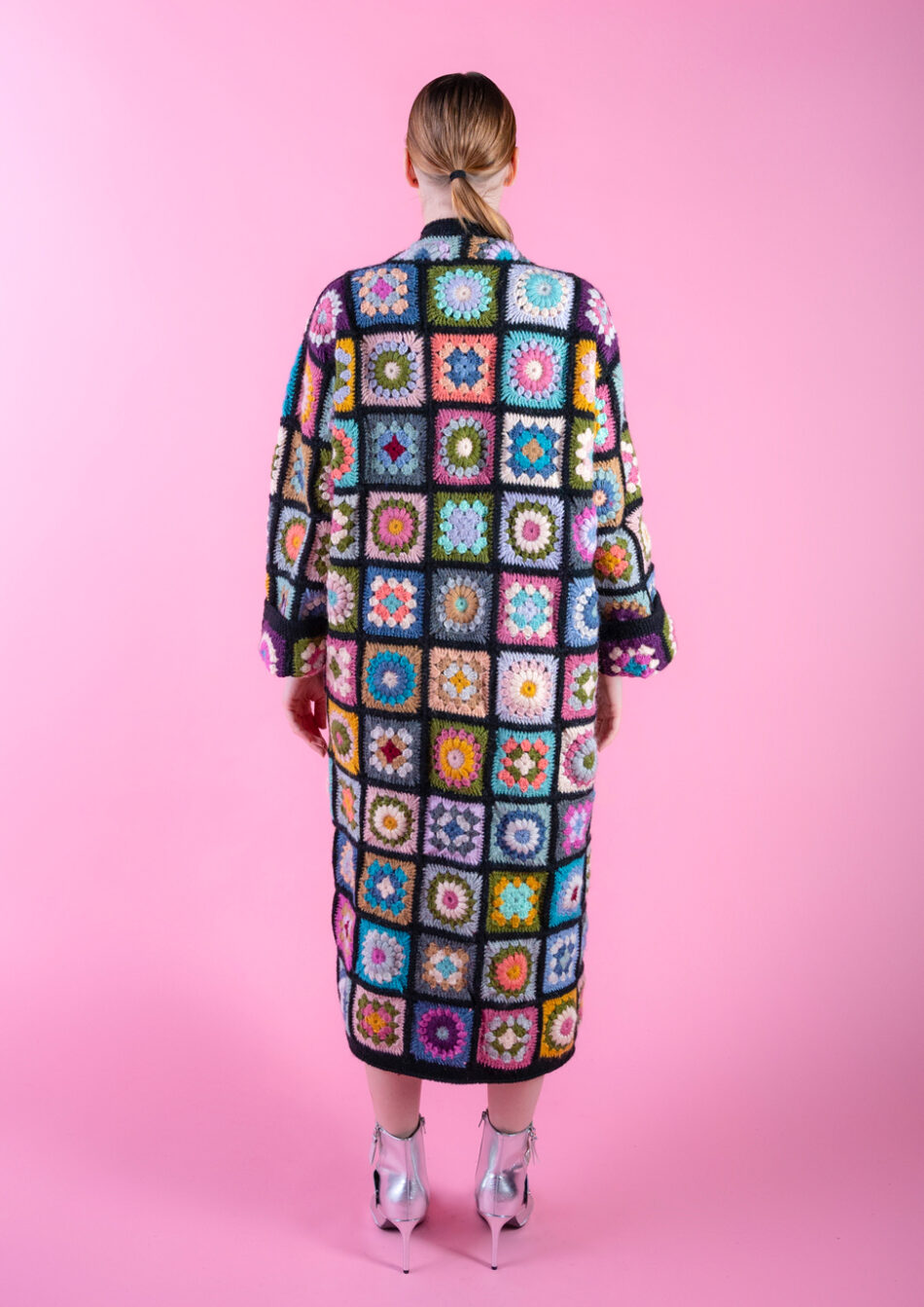 ALICE Oversize Wool Coat- Mix Back View