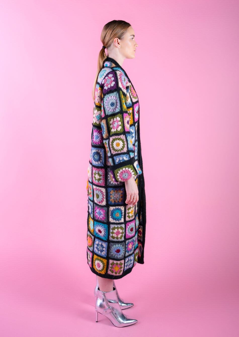 ALICE Oversize Wool Coat- Mix right View