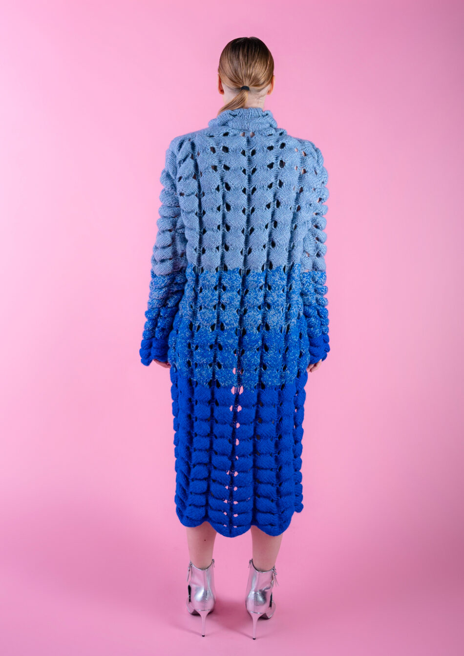 Amelie Coat-ELectric Blue-back view