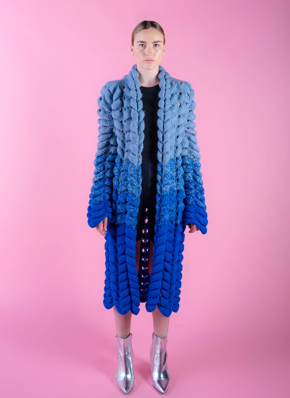 Amelie Coat-ELectric Blue-face view