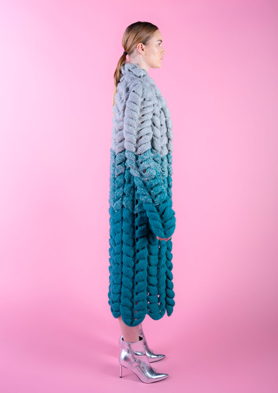 Amelie Coat- Sea Green- Right View