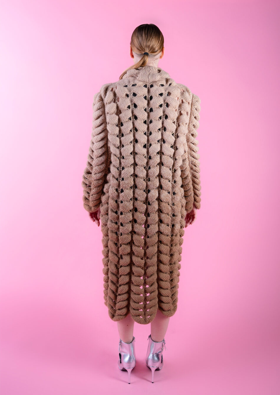 Amelie Wool Coat Cofee And walnut Back view