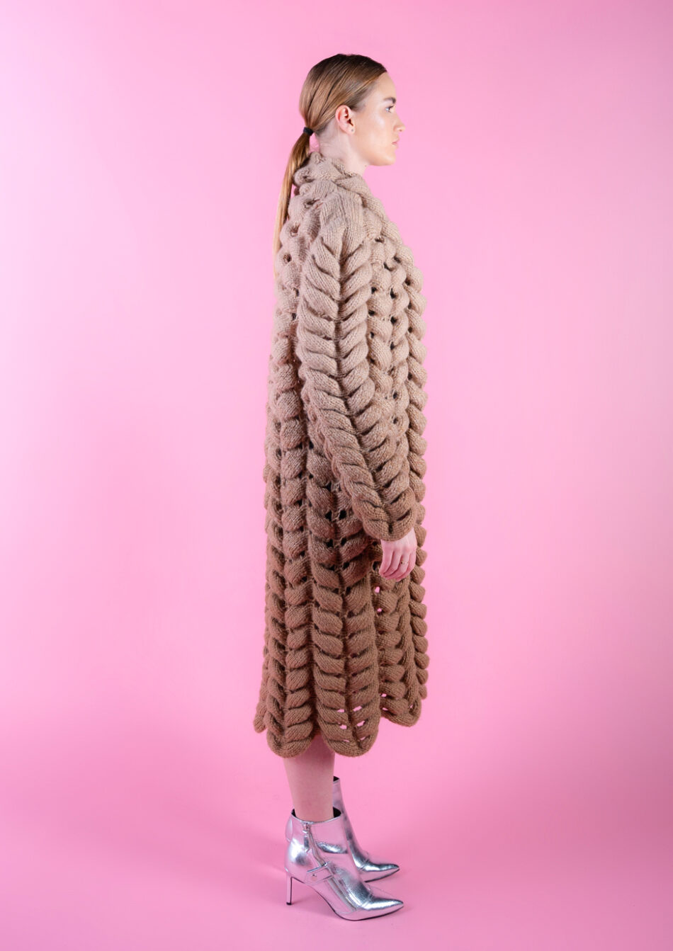 Amelie Wool Coat Cofee And walnut right view