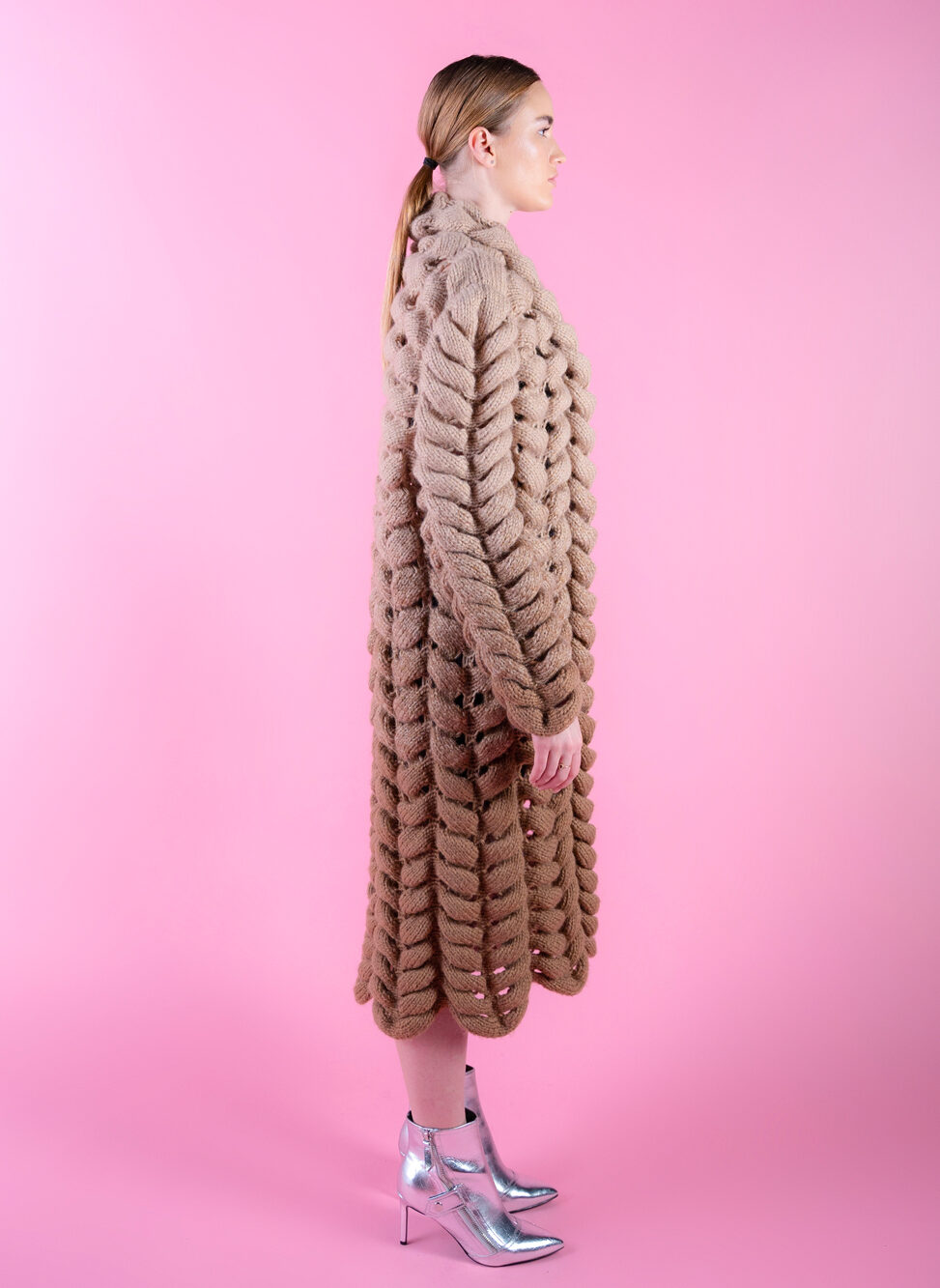 Amelie Wool Coat Cofee And walnut right view