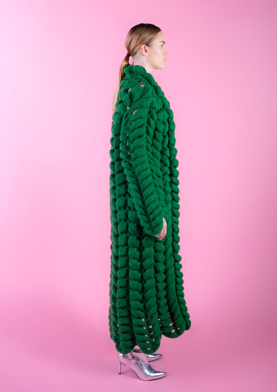 Amelie Wool Coat Green right view