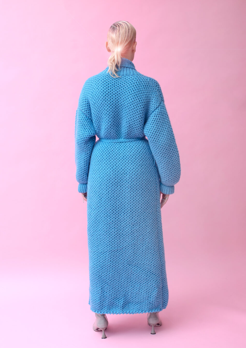 Cora Wool Coat – Blue- back view