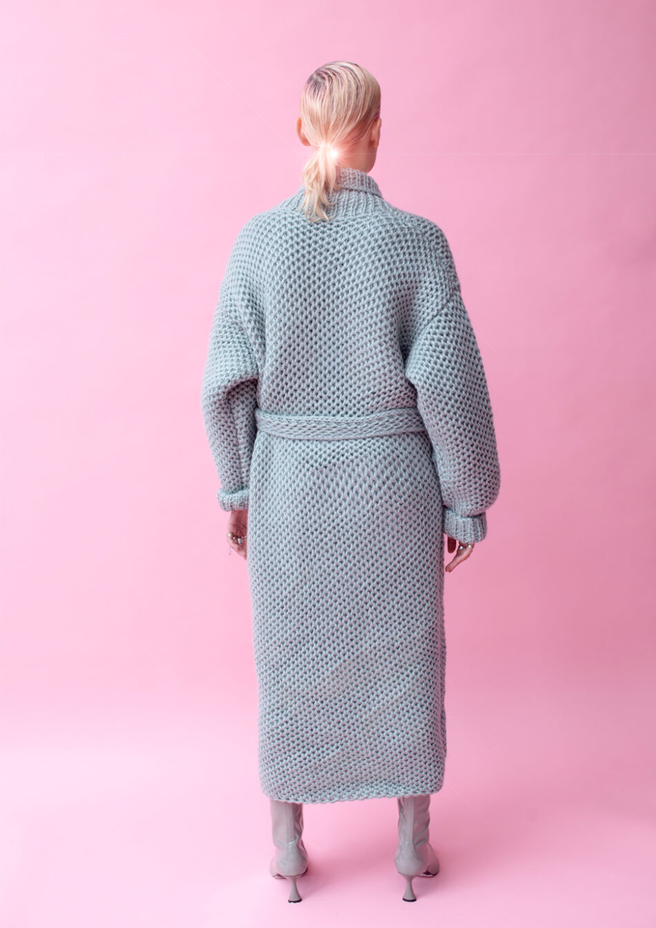 Cora Wool Coat Pistachio-back view