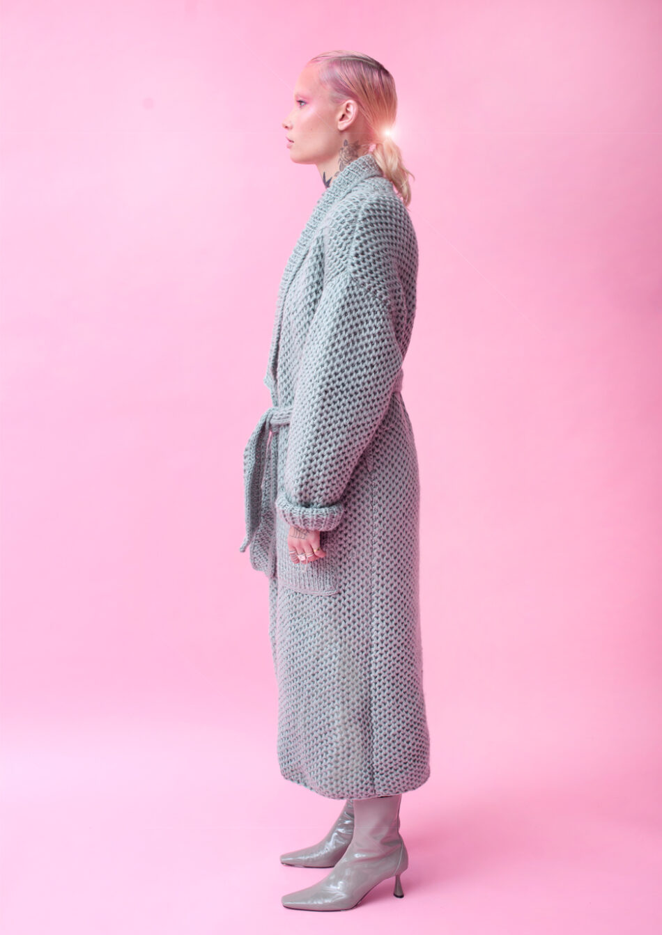 Cora Wool Coat Pistachio-left view