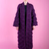 Floral Wool Cardigan - 2022 Plum Face View