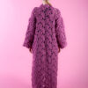 Floral Wool Cardigan - 2022 Radiant Orchid Back View