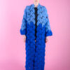 Floral Wool Cardigan - 2022- Sky Blue Face View