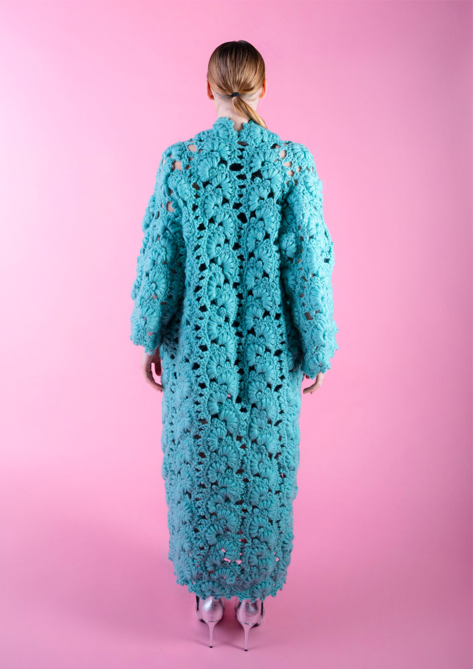 Floral Wool Cardigan – 2022- Tiffany Back View