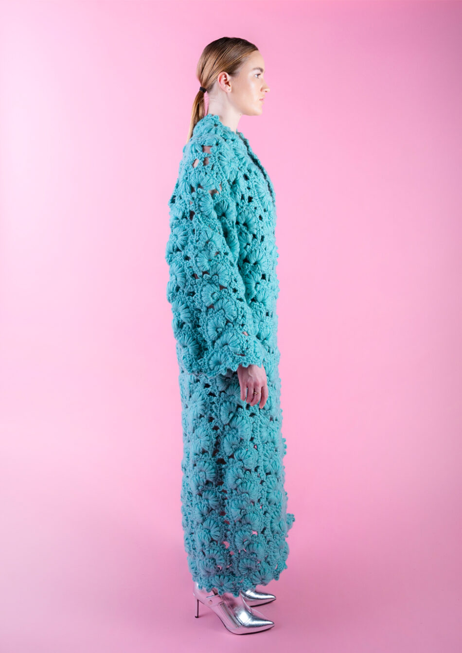 Floral Wool Cardigan – 2022- Tiffany Right View