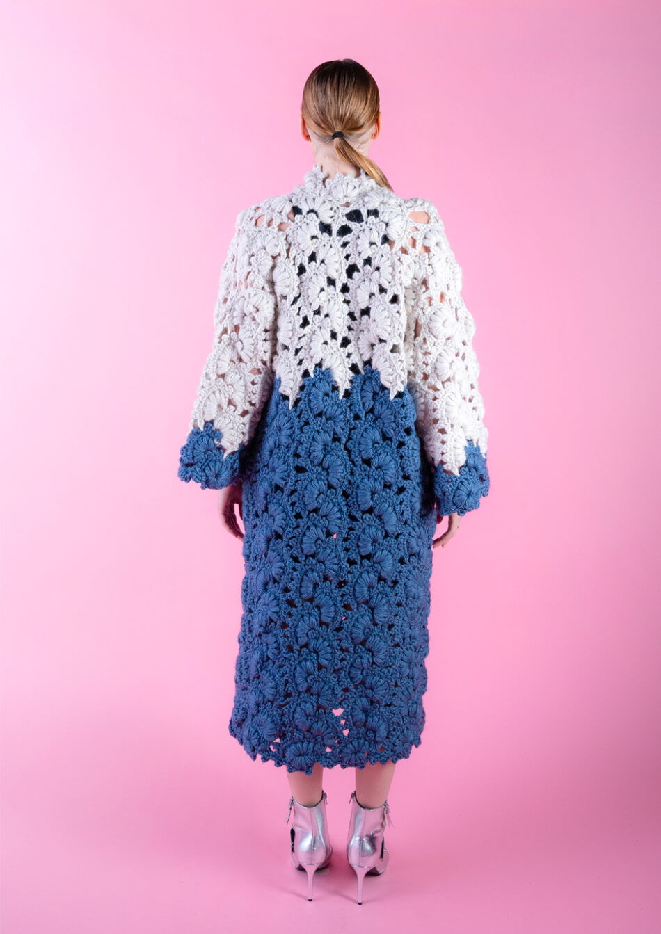 Floral Wool Cardigans – 2022 Jeans Back View