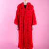 Floral Wool Cardigans 2022 Red Face View