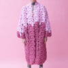 Floral Wool Cardigans pink and mulberry face view