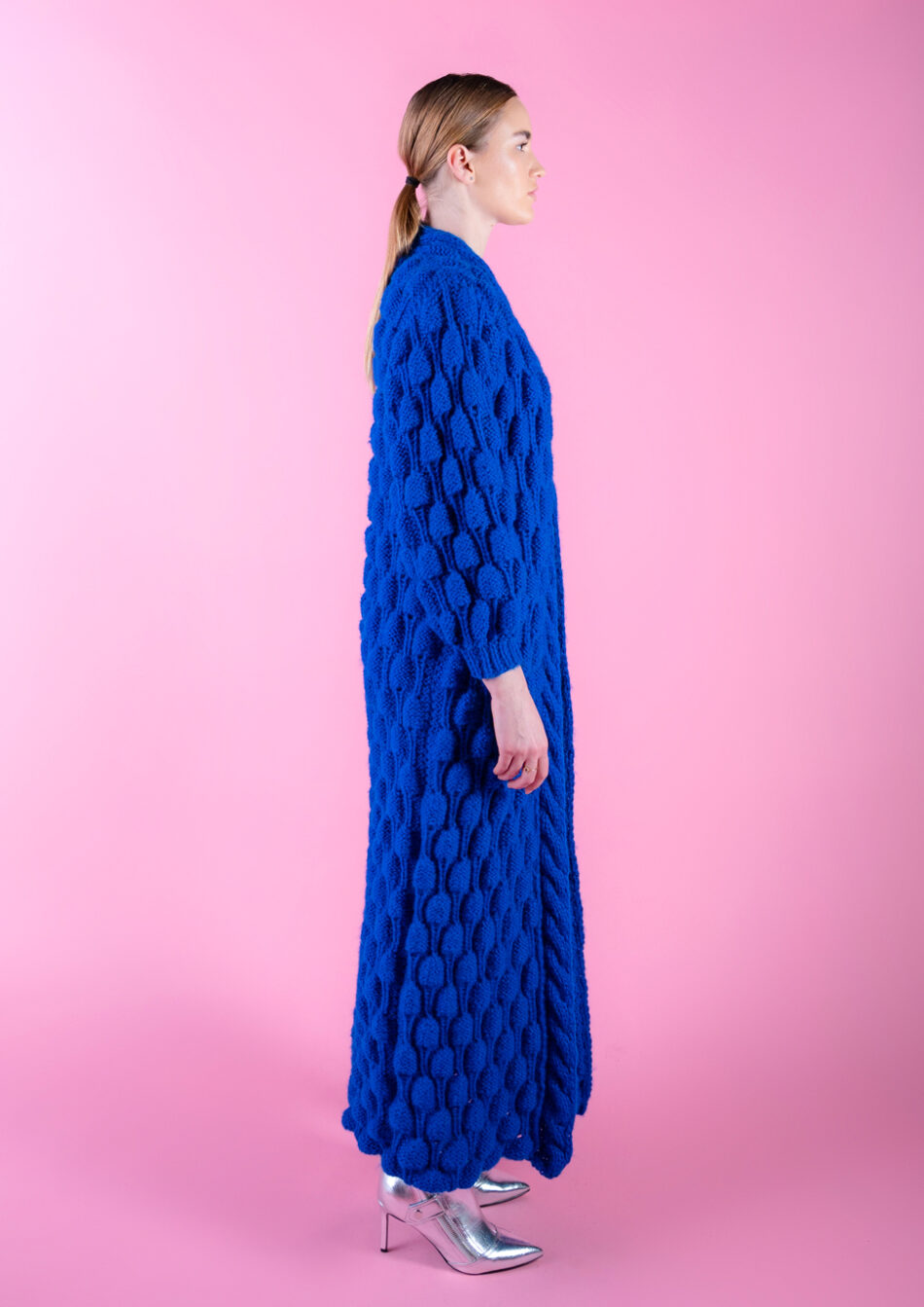 Gigi WOOL CARDIGAN-Blue Electric-Right View