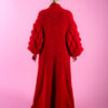 Juliette Wool Coat-Red-back view