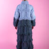 Maze Oversized Wool and Mohair Blend Coat Charocal and Pigeon back view