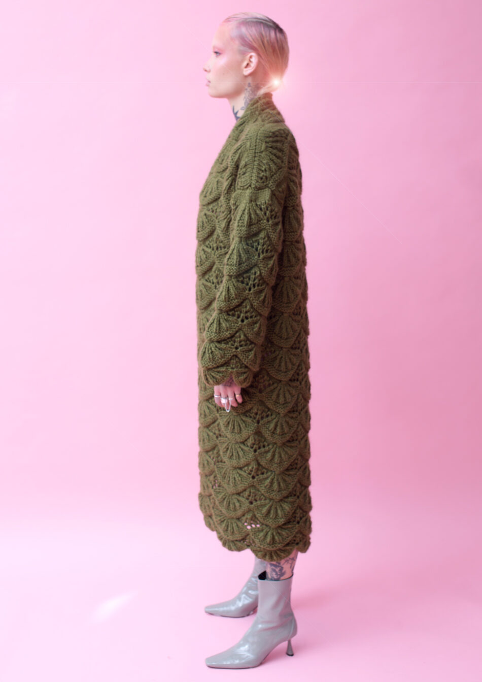 NYMPH WOOL CARDIGANS KHAKI RIGHT VIEW