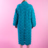 Nymph Wool Cardigan Turquoise Back view