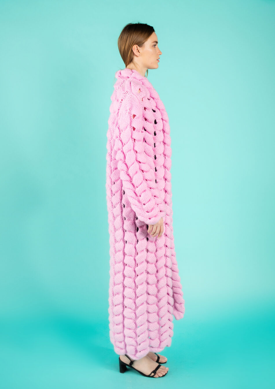 Amelie Wool Coat – Pink 2022-right view