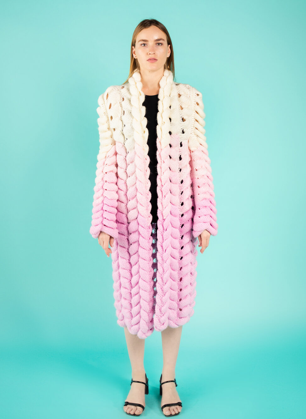 Amelie Wool Coat - Porcelain and Pink-2022-face view