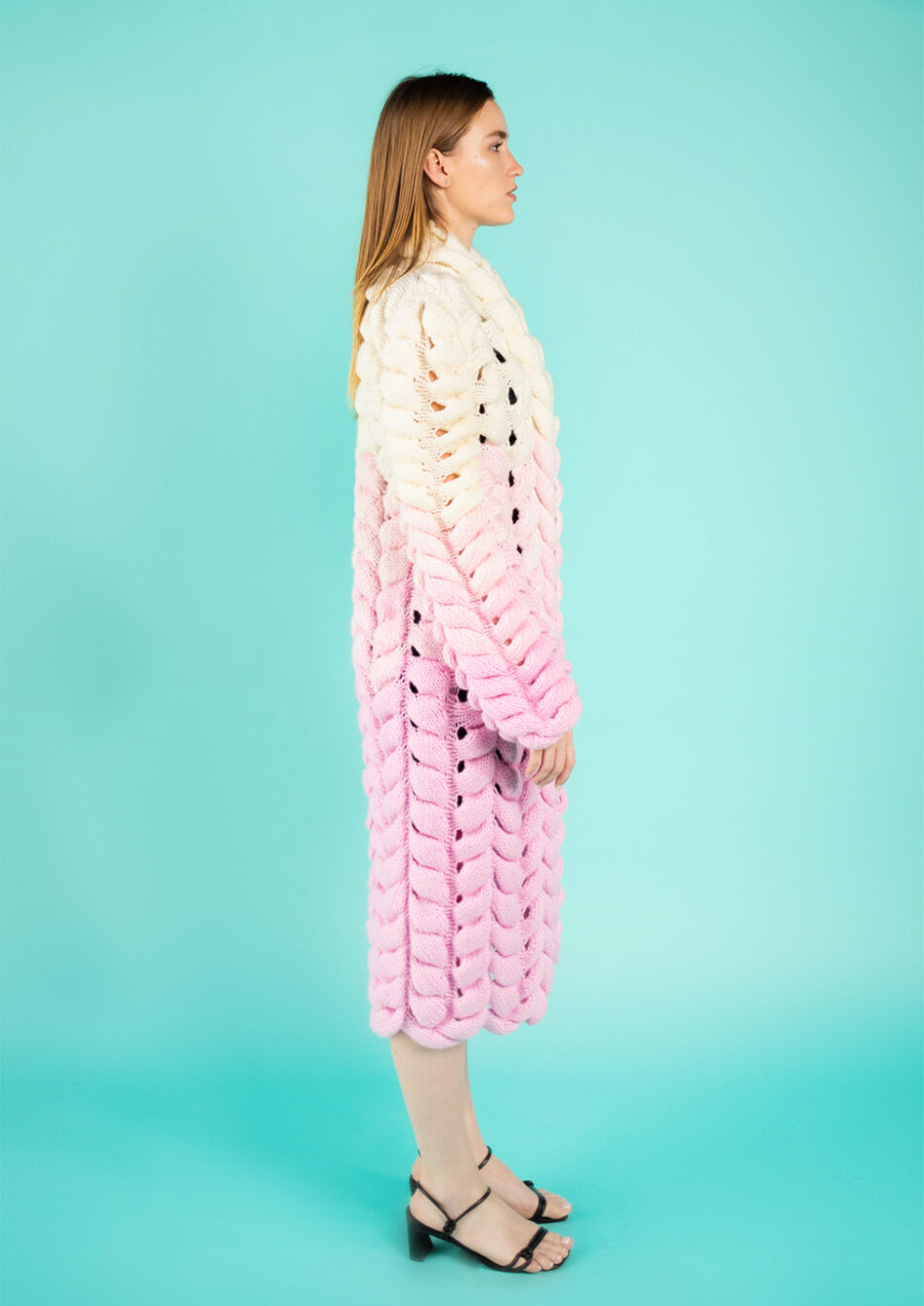 Amelie Wool Coat – Porcelain and Pink-2022-right view