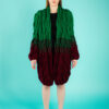 Berlin Wool Coat - Green and Mulberry 2022-face view