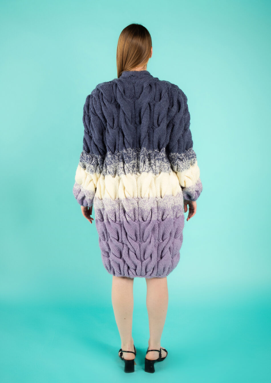 Berlin Wool Coat – Jeans and Milky 2022-back view