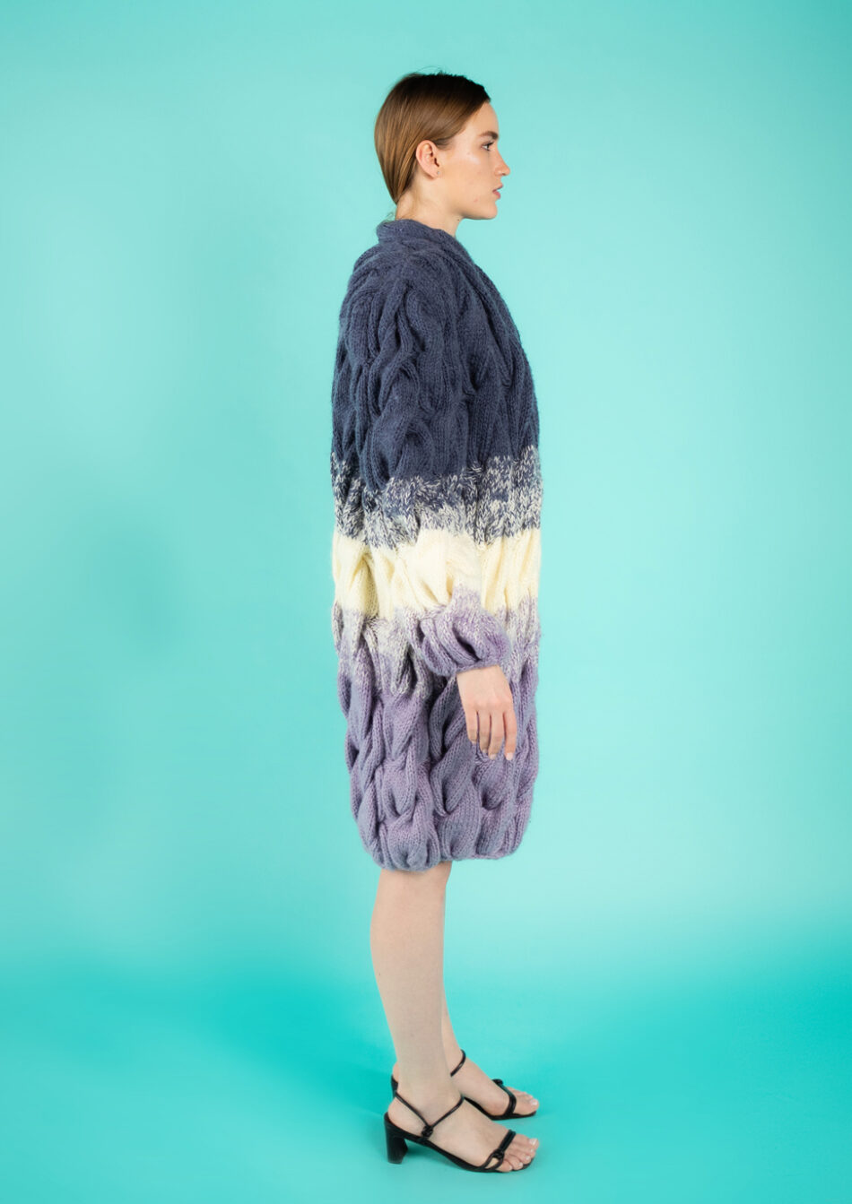 Berlin Wool Coat – Jeans and Milky 2022-right view