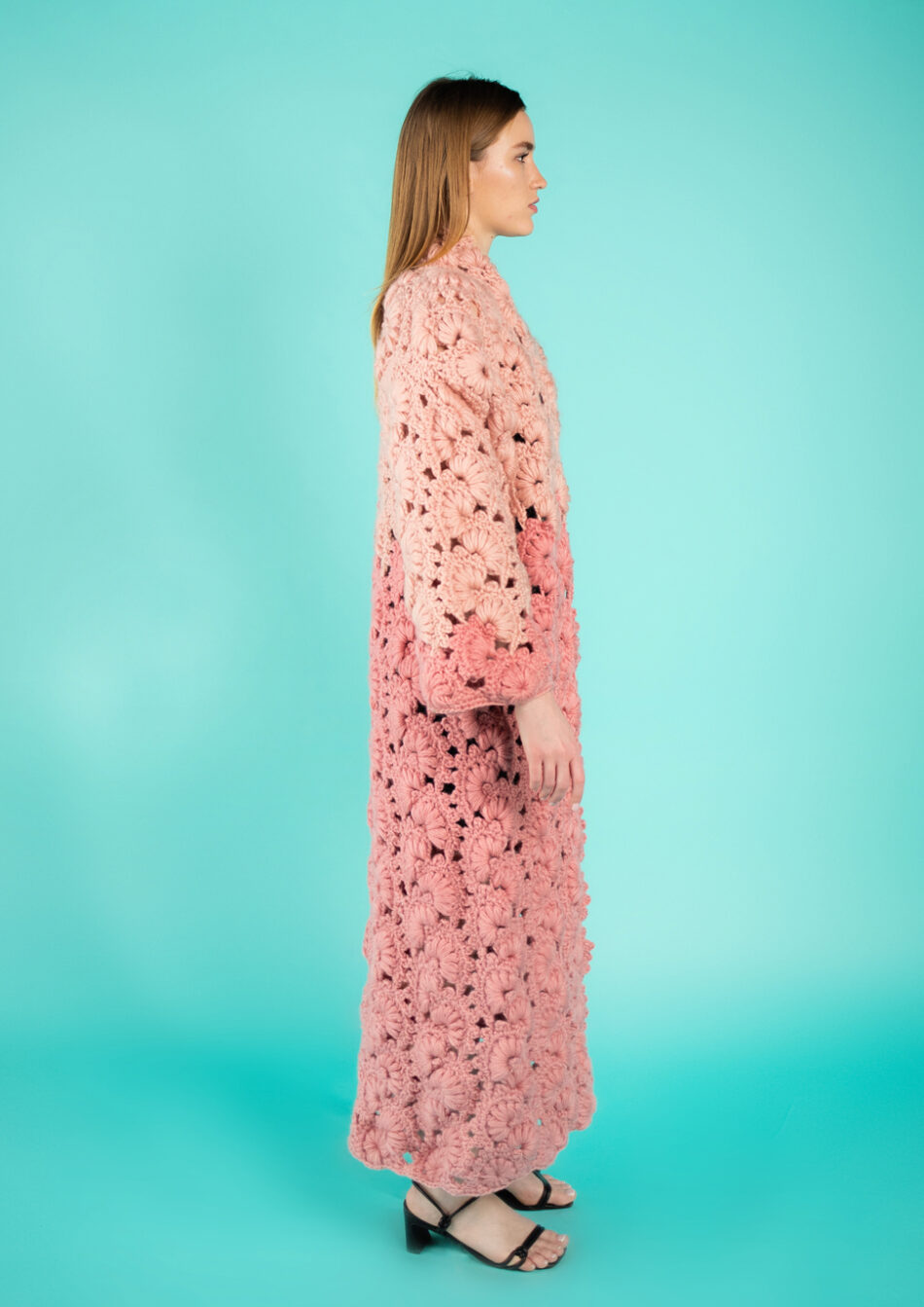 Floral Wool Cardigan – Pink and Bubblegum 2022-right view