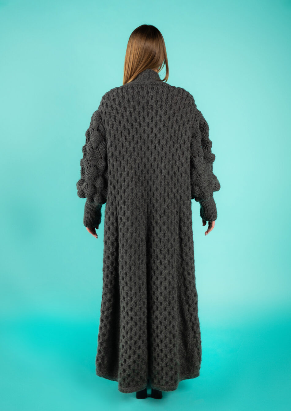 Juliette Wool Coat – Charcoal 2022-back view