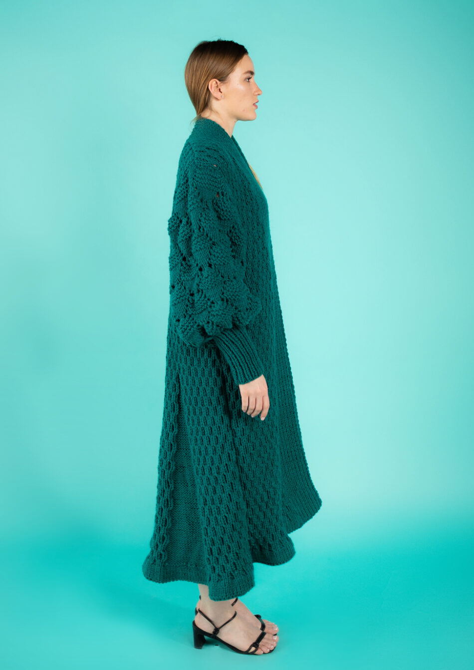 Juliette Wool Coat – Sea Green 2022-right view