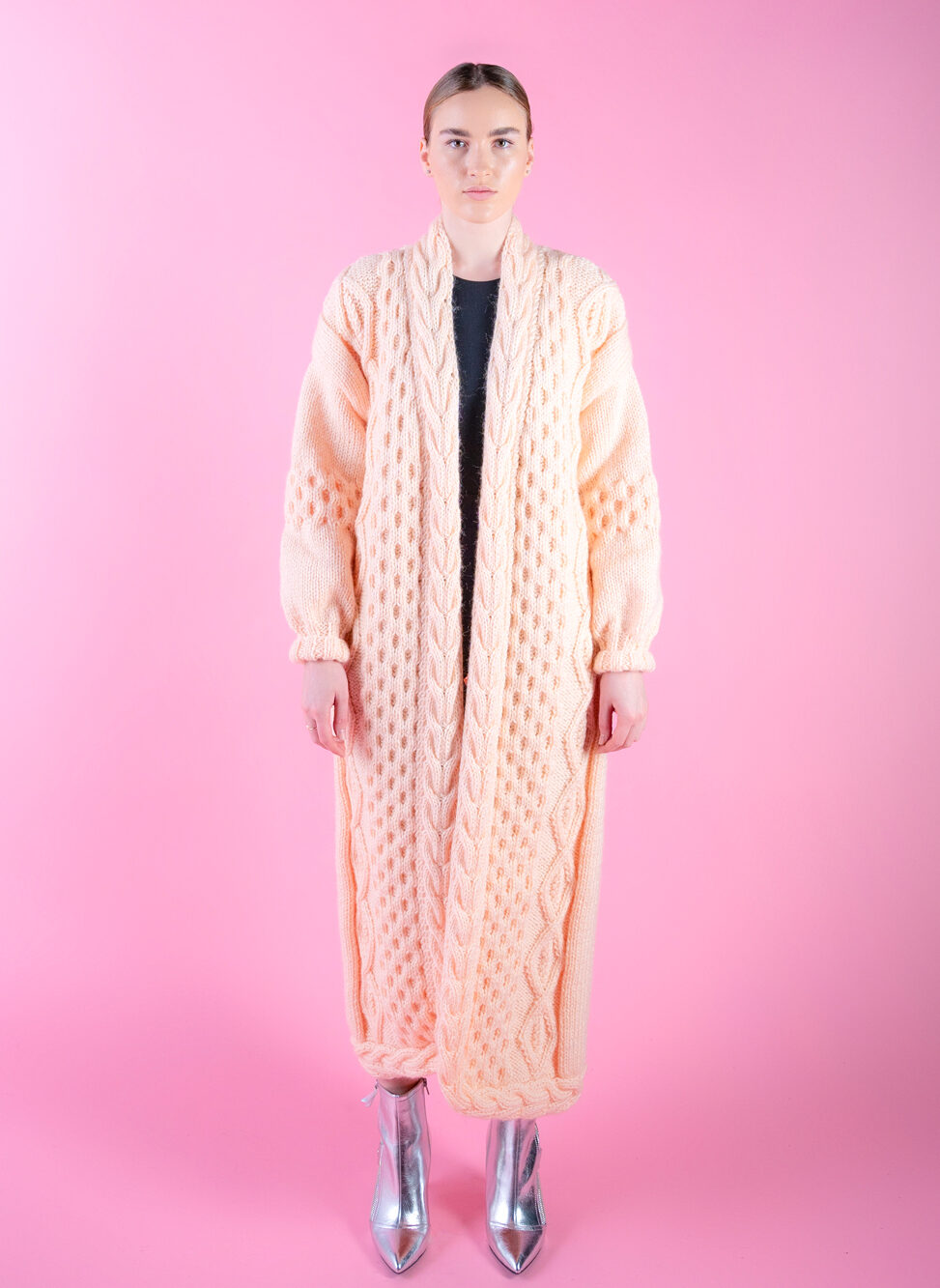 Lucia Wool Cardigan-2022-peach-face view