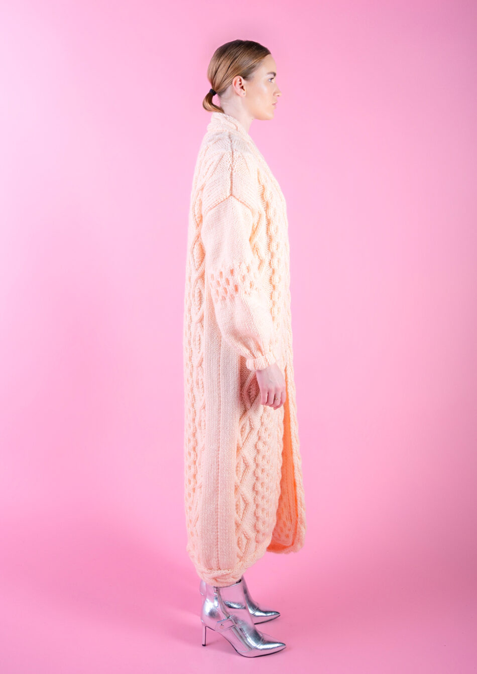 Lucia Wool Cardigan-2022-peach-right view