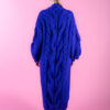 Lucia wool cardigan Blue violet 2022-back view