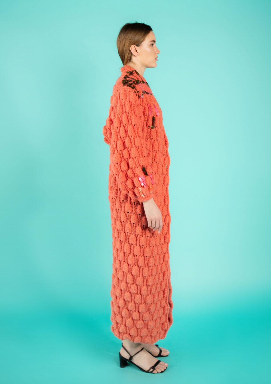 Vivian Wool Coat – Papaya-2022-right view