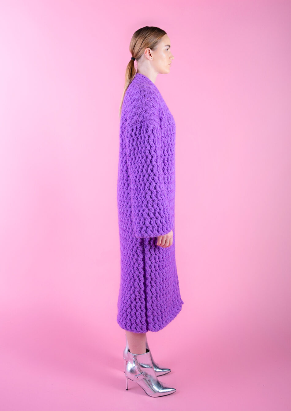 camellia wool cardigan-electric purple-2022-right view
